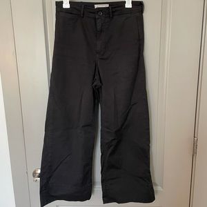 Ever lane lightweight wide leg cropped chino pant.